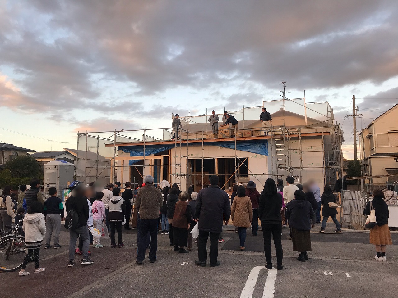 鳥生でお餅まき 愛媛県で注文住宅の相談ができる工務店 建築工房小越